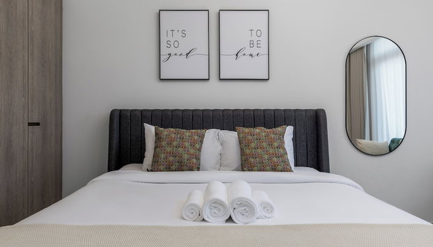 Waves - Elegant Oxford 212 Studio in JVC with City Views - Foto 4, Habitación