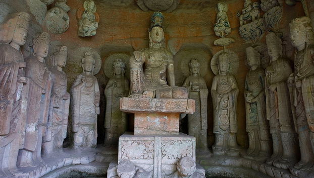 Excursión privada de un día completo a las esculturas rupestres de Dazu - Foto 4