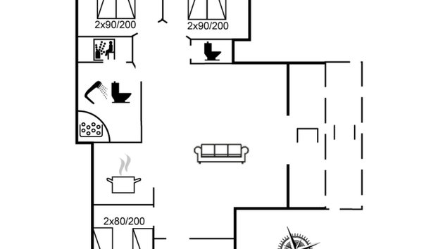 "Filip" - 100m from the sea - Foto 2, Floorplan
