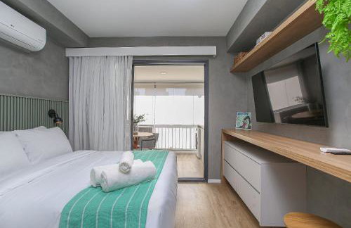 Estúdio Piscina Rooftop, WiFi 1GB, Metrô 600m - Foto 27