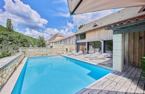 Maison 5 étoiles luxe 6p piscine privée chauffée Lascaux - Foto 44