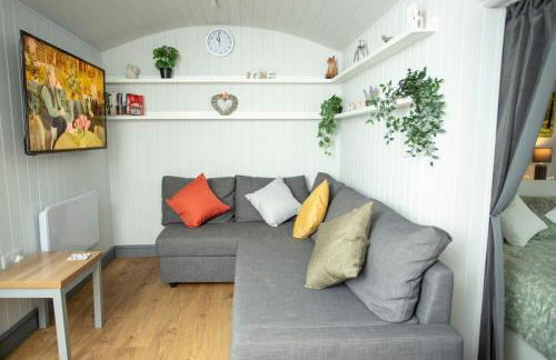 Holly Lodge - Quirky Shepherd's Hut With Hot Tub - Bespoke Made From A Salvaged Railway Carriage - Foto 6