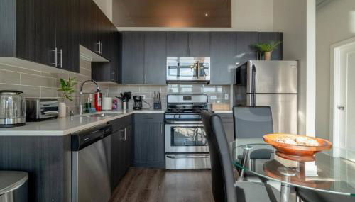 Chicago 2BR Suite Perfect for Convention and Business Trips Near McCormick Place, Arena, Soldier Field and Grant Park - Foto 2, stove, dishwasher, toaster, minibar