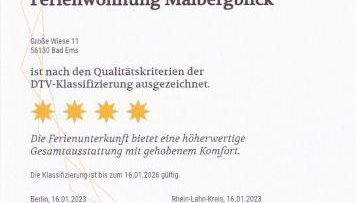 Ferienwohnung Malbergblick klassifiziert mit 4 DTV-Sternen - Foto 2