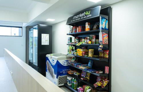 Localização Central! A 450 metros da Vila Germânica Loft com Piscina, Ar-Condicionado, Wi-Fi, Cozinha completa, Garagem Privativa, Espaço Zen, Academia, Sauna, e Mercadinho 24h - Foto 29