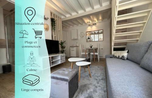 Cosy Duplex séjour duo ou petite famille Situation centrale - proche plage & commerces - Wifi et linge inclus - Photo 1