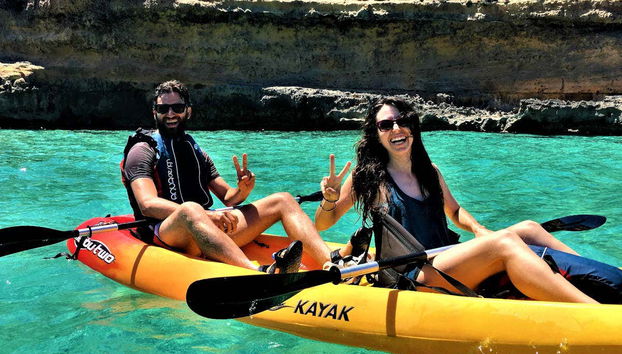 Disfrutando de los kayaks