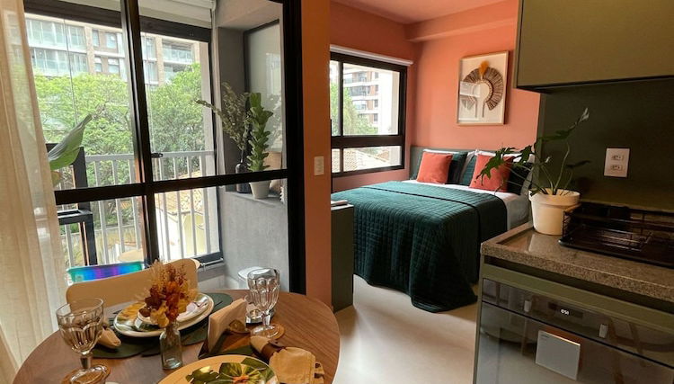 Studio Pinheiros Cozy Studio in Pinheiros - Foto 1, Habitación