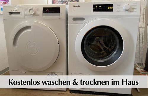 Helle 80m2 Maisonette FEWO mit tollem Balkon ins Grüne, Kingsize Bett, Smart-TV - Nur ein kurzer Spaziergang in die Altstadt und zum Domplatz - Kostenlose Parkplätze in den umliegenden Straßen - Ausgewählte Empfehlungen für Erfurt inklusive - Foto 28