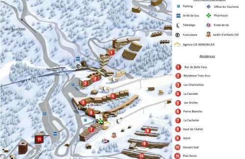 Résidence Cascade - Studio 3 personnes à Arc 1600 ski aux pieds et proche des commerces MAE-2141 - Foto 15