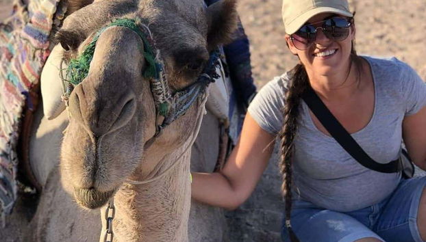 Posando com o camelo