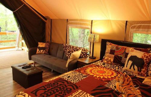 African-Themed Safari Tent for Glamping in West Virginia - Foto 19