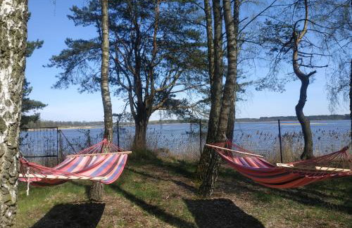 Linia brzegowa prywatny pomost własny kajak hamaki grill ognisko kominek w domu taras Domek dla 6 osób nad samą wodą BRZÓZKI 1 - Foto 1