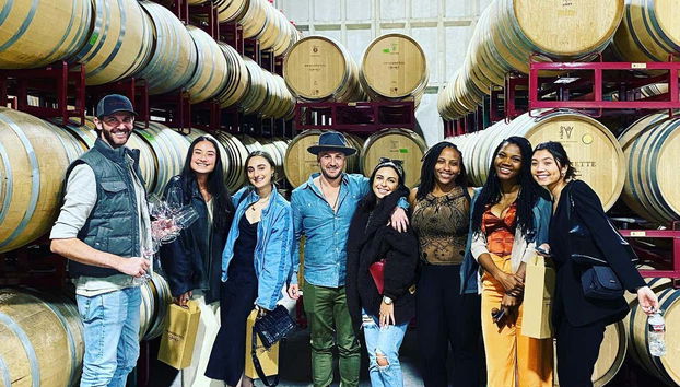 Inside one of the wineries