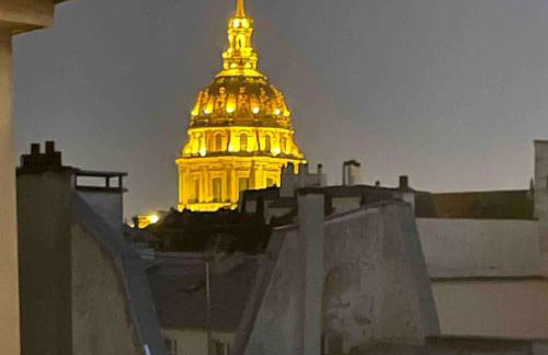 Beautiful apartment terrace Invalides and fireplace - Foto 32