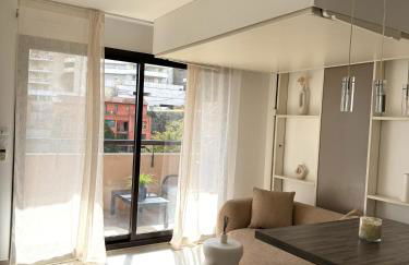 Studio de LUXE Portes de Monaco - Vue MER - Piscine - Wifi - Foto 47