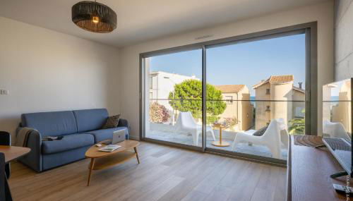 SOUTH-OF-FRANCE T2 neuf haut de gamme, climatisé, parking gratuit, 2eme ligne balcon 3 - Foto 4