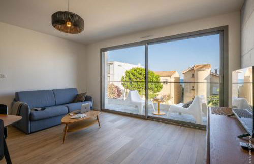 SOUTH-OF-FRANCE T2 neuf haut de gamme, climatisé, parking gratuit, 2eme ligne balcon 3 - Foto 4