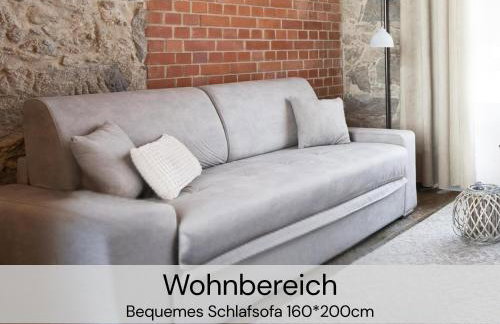 HexenburgbeiDresden mit Faßsauna Stylishes Designerappartement mit Schlafsofa, Terrasse - Nähe Sächsische Schweiz Dresden - Foto 4