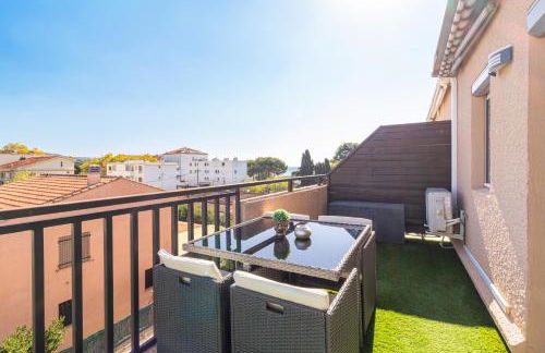 T2 MODERNE VUE MER LES SABLETTES CLIM- WiFi- PARKING - Foto 27