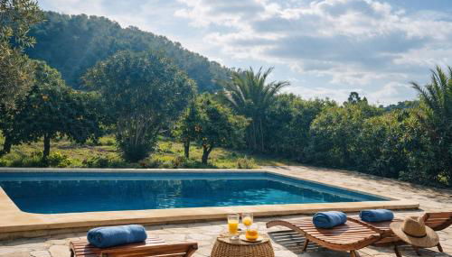 Villa Es Puig, piscina y vistas a la montaña - Foto 1, sunbed, Garden view