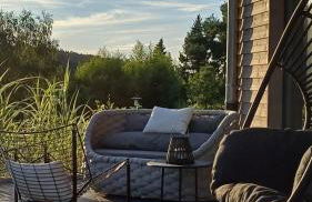 Odenwald-Lodge mit Infrarotsauna und E-Ladestation im Naturpark Odenwald "Haus Himmelblau" - Foto 7