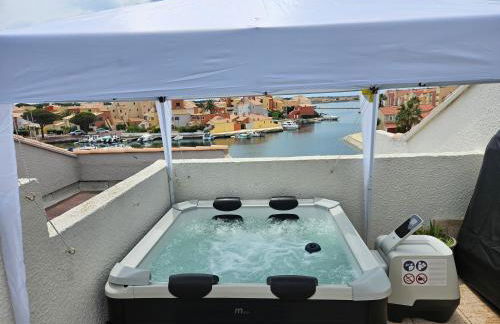Nautica bulles jacuzzi privatif vue lac marin - Foto 4