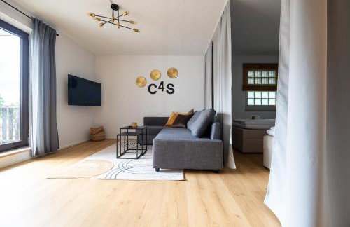C4S -COME4STAY -InnHarmony- Stilvoll eingerichtetes Apartment für bis zu 8 Personen - Hochwertige Betten I voll ausgestattete Küche I Balkon I Badezimmer I WLAN I Smart TV - Foto 33