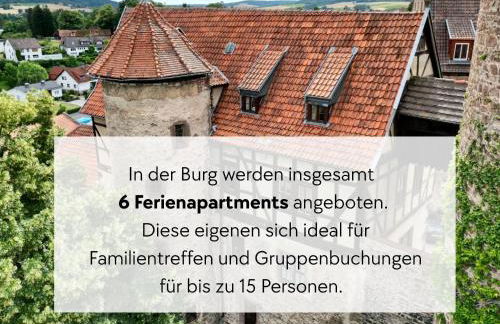 Amalias Burgwohnung - stilvolles Apartment mit Aufzug & Garten in der Hinterburg Schlitz - 2 Schlafzimmer, Parkplatz, Historisches Flair für Paare & Ruhesuchende - Foto 32