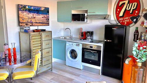 Studio neuf déco vintage face mer,terrasse ,jardin,wifi,parking sous-sol - Foto 3