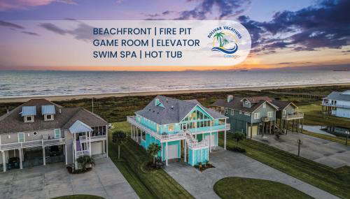 Beachfront Hideaway! Luxury Beachfront, SwimSpa, Game Room, Firepit by Bolivar Vacations - Foto 1