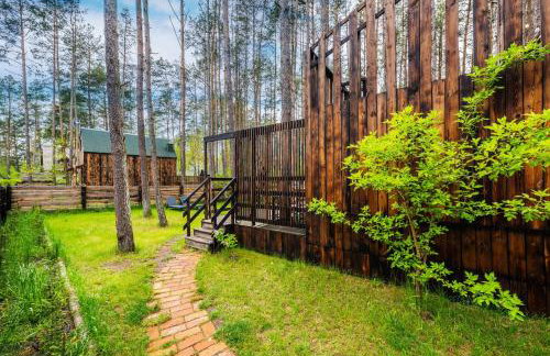 Domek lubiana180 SCANDI wśród drzew JACUZZI SAUNA KOMiNEK i TARAS na dachu jezioro Kaszuby Pieski tylko do 10kg za dodatkową opłatą - Foto 11