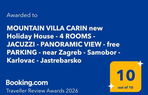 Mountain Villa Carin - Jacuzzi - Panoramic View - 4 Bedrooms - Free Private Parking - Near Zagreb - Photo 4