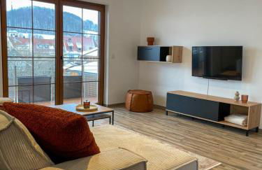 MaMa-Apartments - Haus Martina im Herzen der Rhön - 3 einzelbuchbare moderne Wohnungen für 2-8 Personen, Terrasse, Balkon, Garten, Ski und E-Bike Keller, Lounge, freies Wlan, familienfreundlich - Foto 22