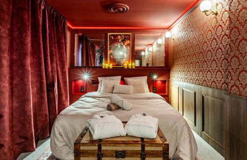 Love room avec Spa privatif "la Courtisane" - Sofa Tantra, terasse, salon d'hiver sous dôme transparent chauffé - love-room-alsace-67 - Foto 11