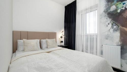 Black and Yellow Apartment in Rzeszów Close to the River with Air Conditioned Living Room by Noclegi Renters - Foto 2