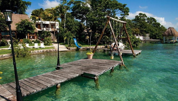 VISITE MAGIQUE DU BACALAR avec promenade en bateau ponton. (Transport + Petit-déjeuner + Nourriture) - Photo 2, Explorez Bacalar en ponton