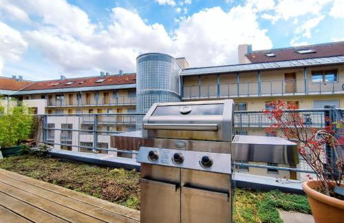 Design-Apartmenthaus für bis zu 12, modern, Dachterrasse, Grill, ruhige Lage, Disney plus, Wii, LAN und WLAN - Foto 19