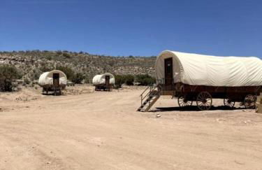 Grand Canyon Covered Wagon for Family-Friendly Glamping in Meadview, Arizona - Foto 7