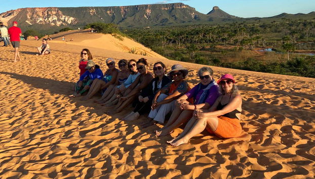 Foto de grupo en las dunas