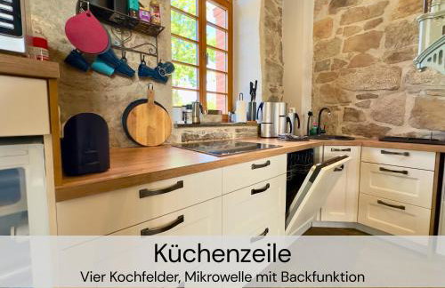 HexenburgbeiDresden Maisonette über 2 Etagen mit 4 Schlafzimmern, Kamin, Terrasse und Faßsauna, Nähe Sächsische Schweiz Dresden - Foto 8