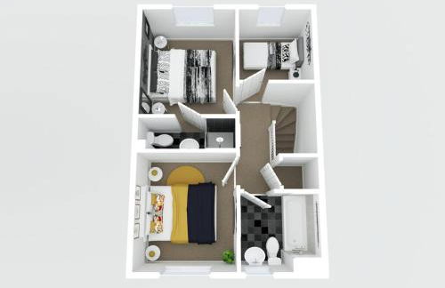 Spacious 3-Bed Home, Parking, Garden, Sleeps 7 - Foto 45