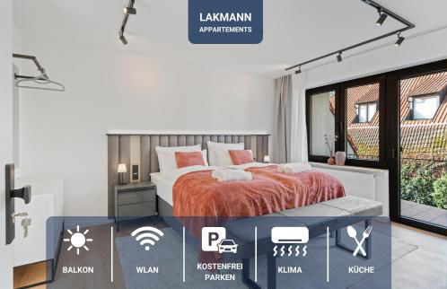 1-2 Personen - Parkplatz - Fahrradgarage - Zentrum - Küche - Balkon - Klima - Foto 1