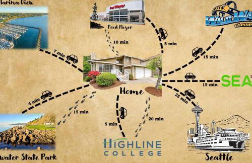 SEA Airport Coastal Apartments, located just 15 min from SeaTac Airport and 5 min from Des Moines Marina - Foto 21