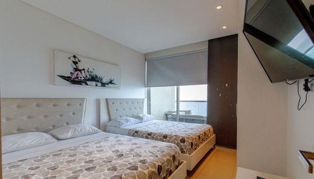 H2 Bocagrande Vista al Mar-Bahía - Foto 3, Habitación