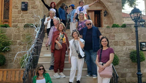 En una de las paradas del recorrido