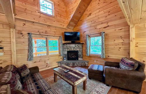 80PVR Log Home 20min to Bretton Woods AC Hot Tub wifi cable fireplace fire pit - Foto 9