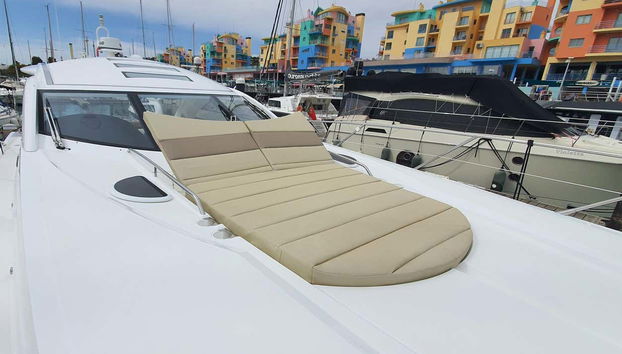 The area for sunbathing during the yacht trip