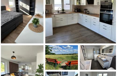 Exklusive Ferienwohnung bei Berlin, bis 5 Gäste, große Terrasse, Garten - Foto 1