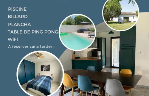 La Maison des Hirondelles, piscine, billard, ping pong, 3 terrasses et jardin - Foto 1